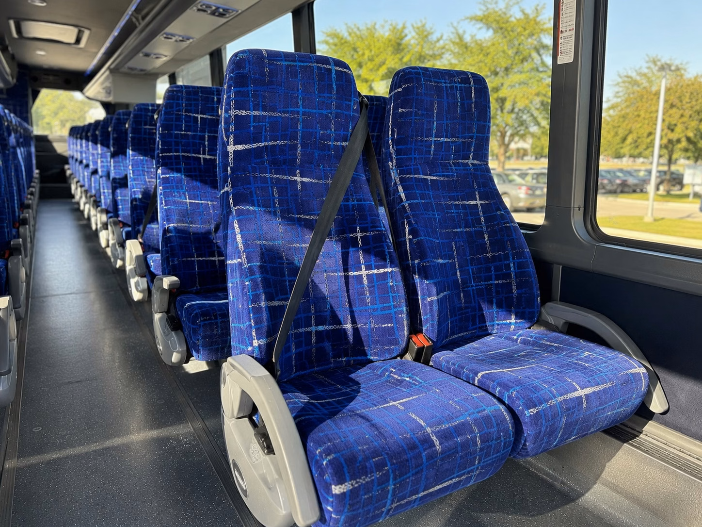fresno charter bus rental interior